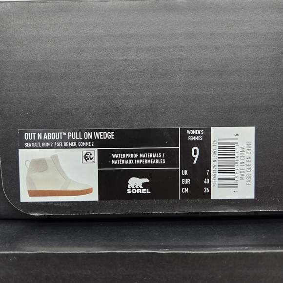 New Sorel Out N About Pull On Wedge Booties Leather Boots Women's Size 9 - Picture 8 of 8